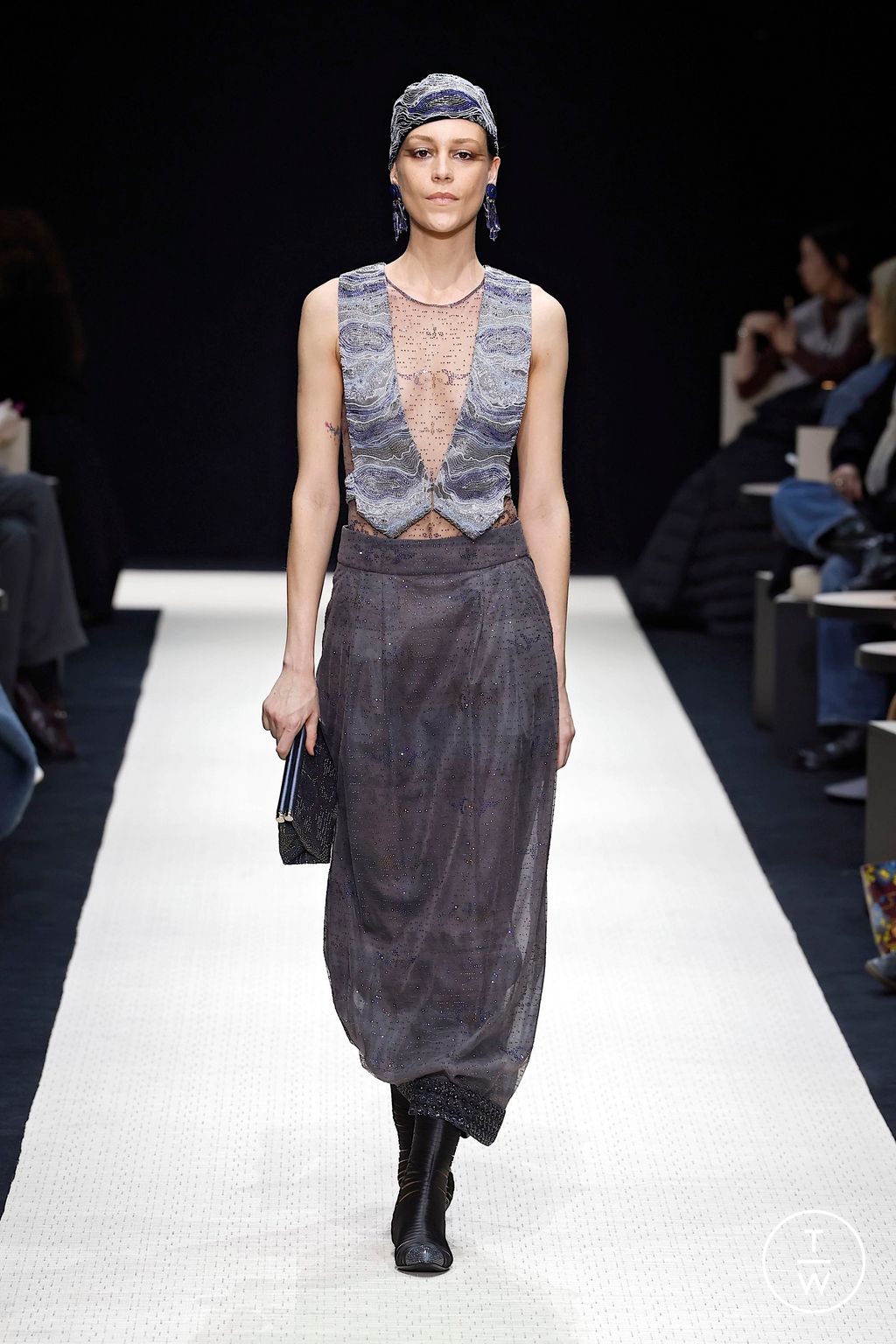 Fashion Week Milan Fall/Winter 2025 look 65 from the Giorgio Armani collection womenswear