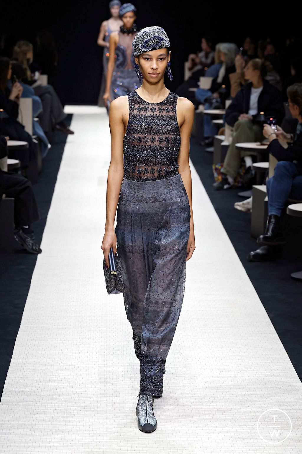 Fashion Week Milan Fall/Winter 2025 look 69 from the Giorgio Armani collection womenswear