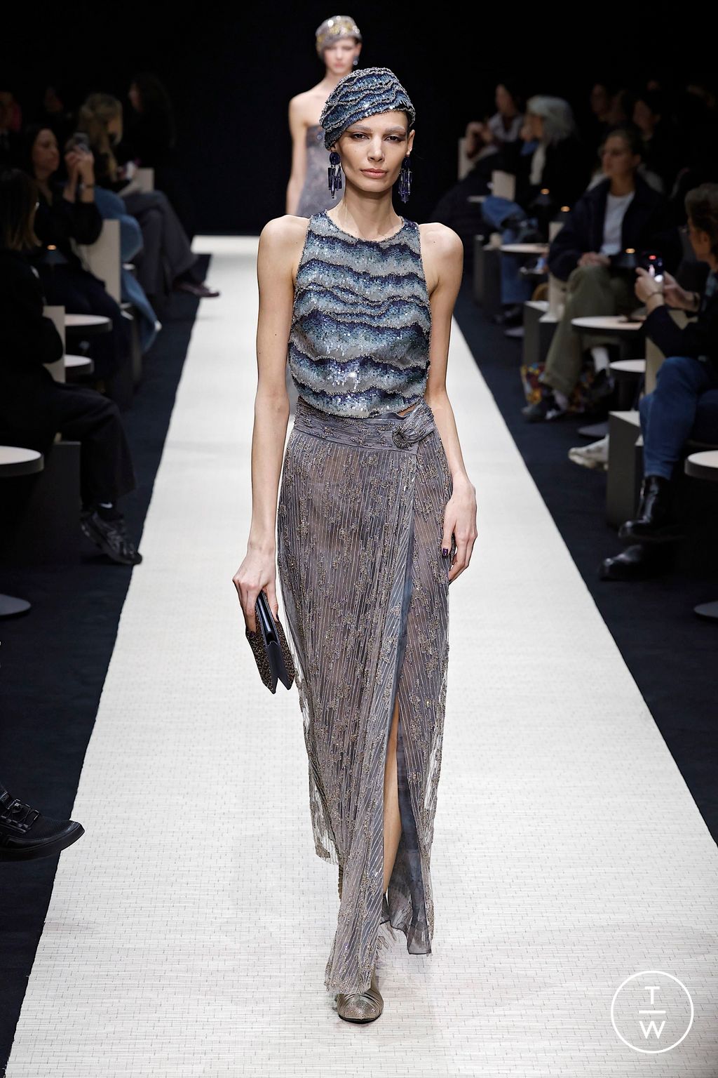 Fashion Week Milan Fall/Winter 2025 look 72 from the Giorgio Armani collection womenswear