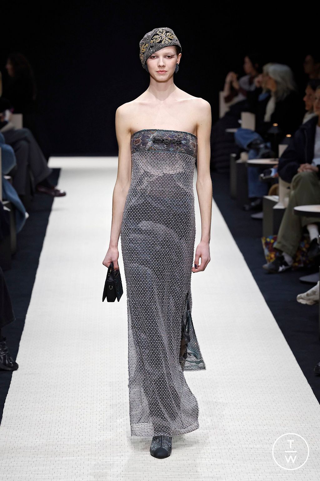 Fashion Week Milan Fall/Winter 2025 look 73 from the Giorgio Armani collection womenswear