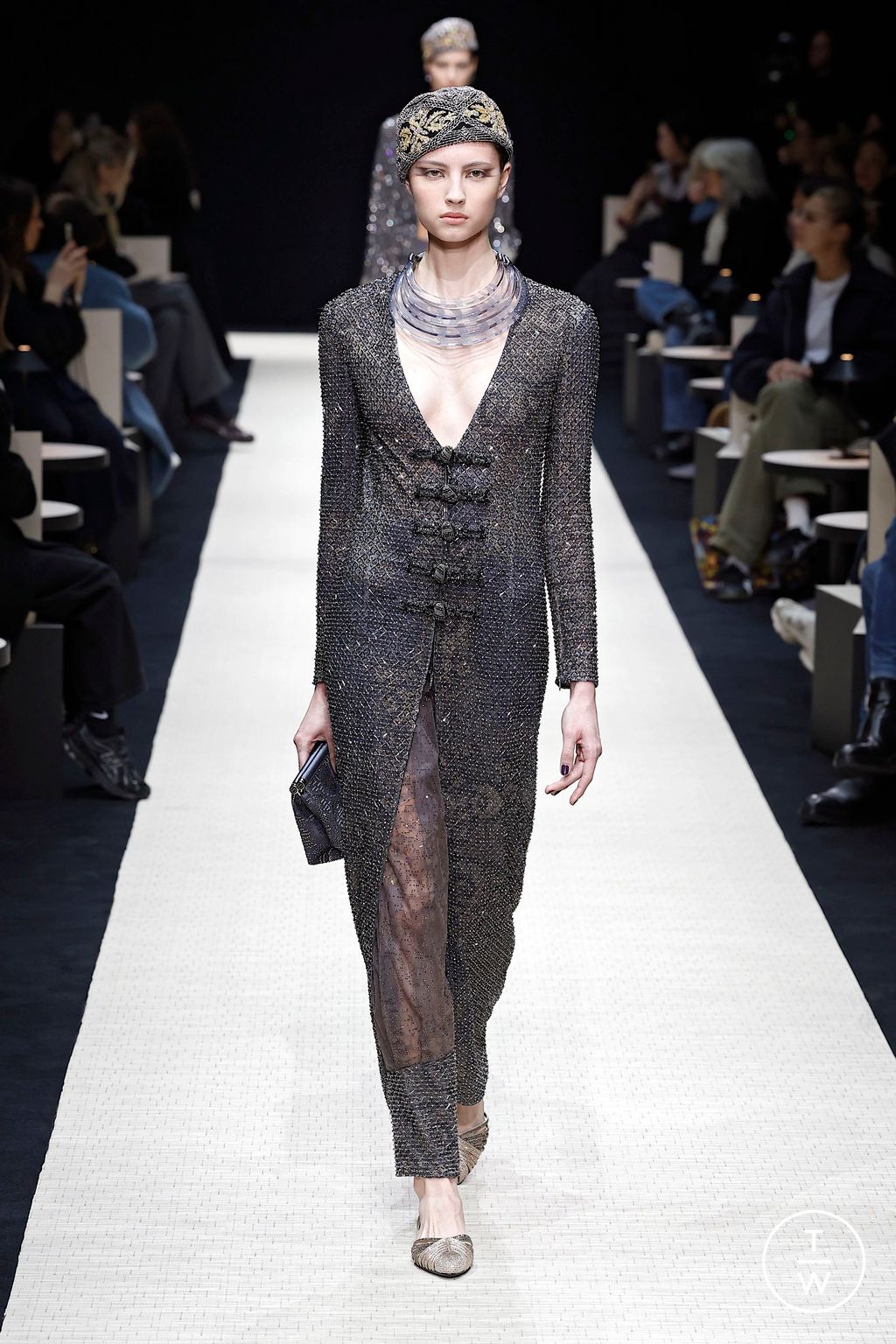 Fashion Week Milan Fall/Winter 2025 look 76 from the Giorgio Armani collection womenswear