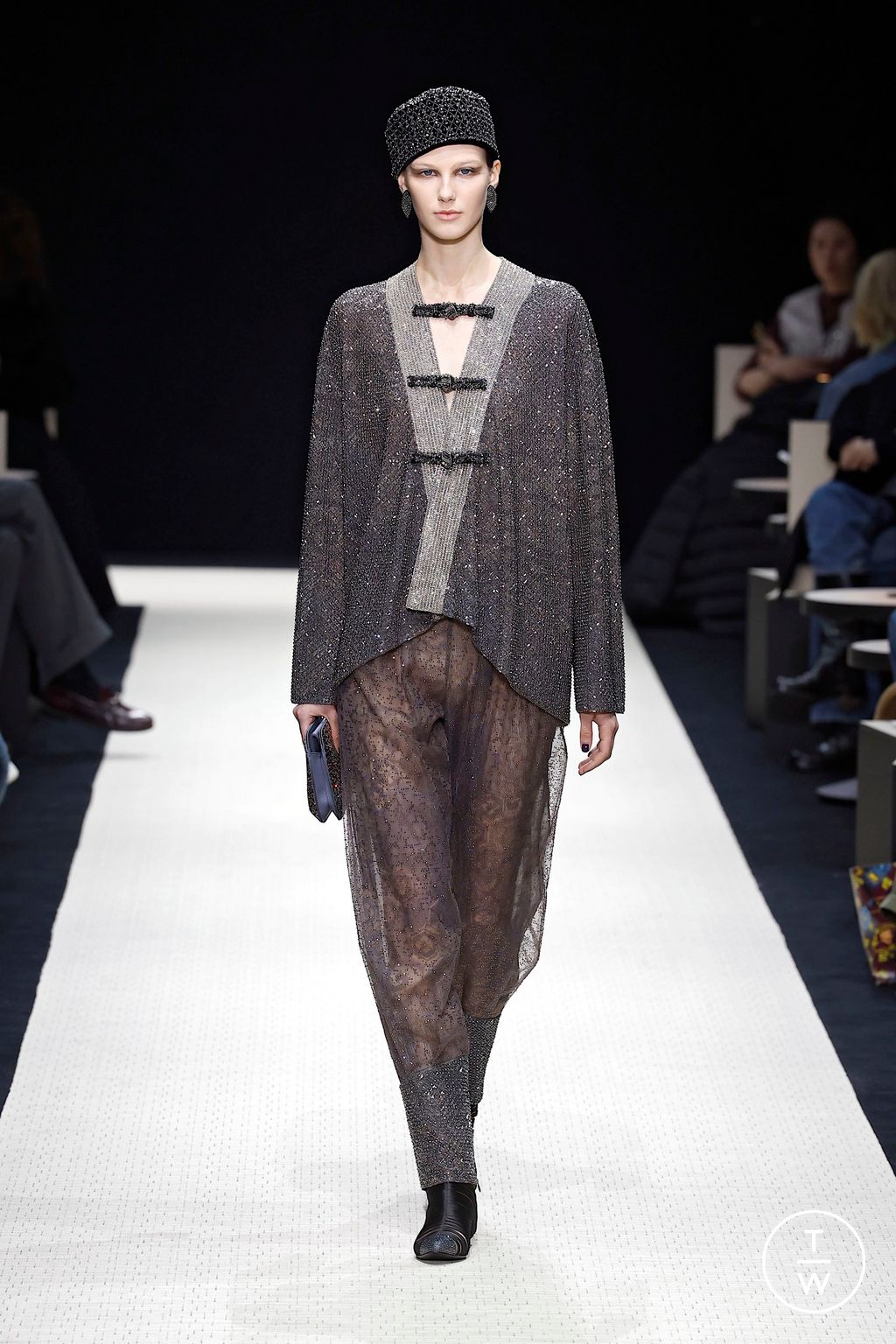 Fashion Week Milan Fall/Winter 2025 look 78 from the Giorgio Armani collection womenswear
