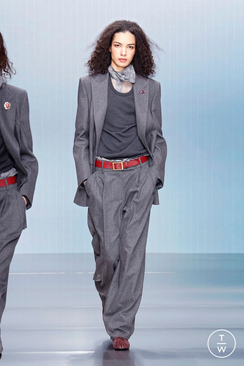 Fashion Week Milan Fall/Winter 2026 look 1 from the Giorgio Armani collection womenswear