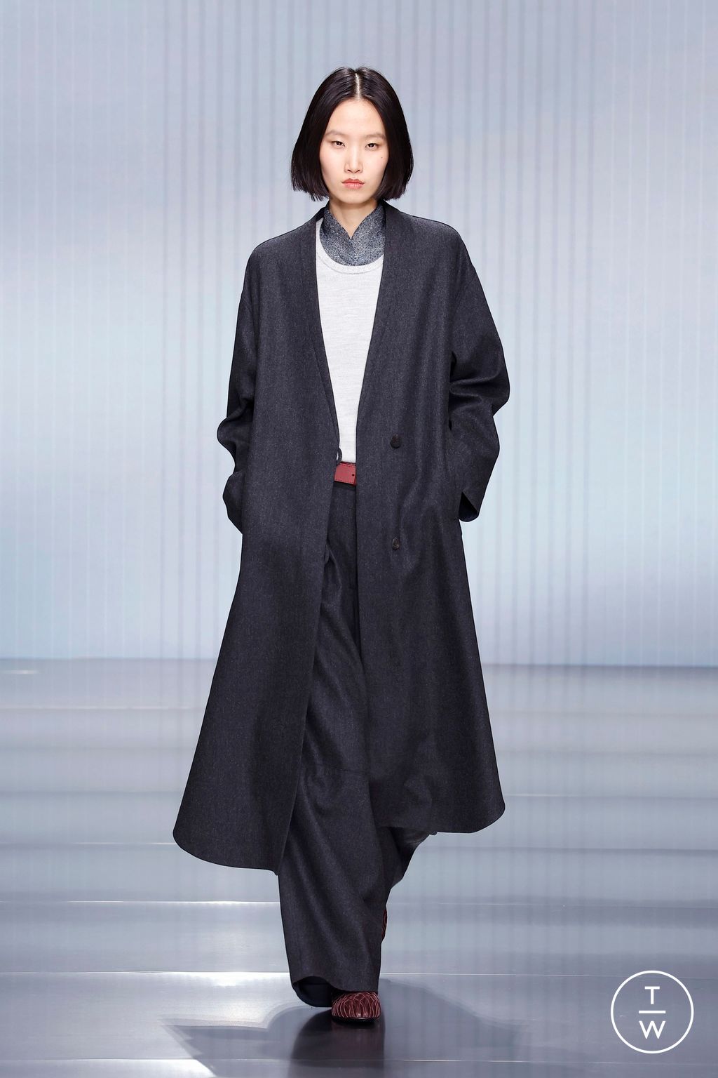 Fashion Week Milan Fall/Winter 2026 look 4 from the Giorgio Armani collection womenswear