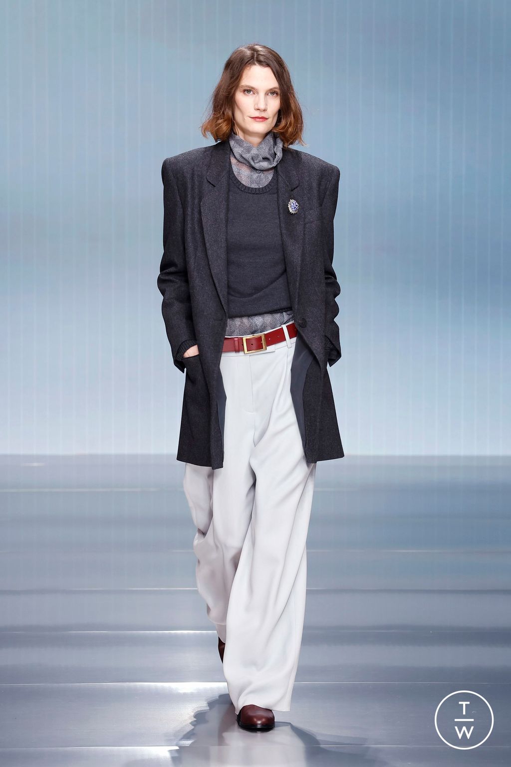 Fashion Week Milan Fall/Winter 2026 look 5 from the Giorgio Armani collection womenswear