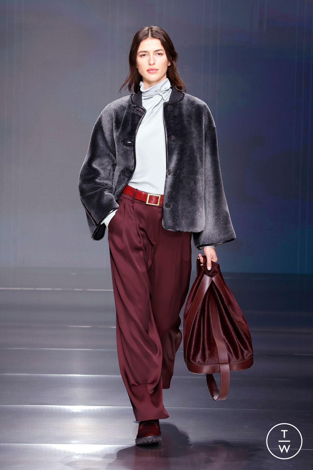 Fashion Week Milan Fall/Winter 2026 look 23 from the Giorgio Armani collection womenswear