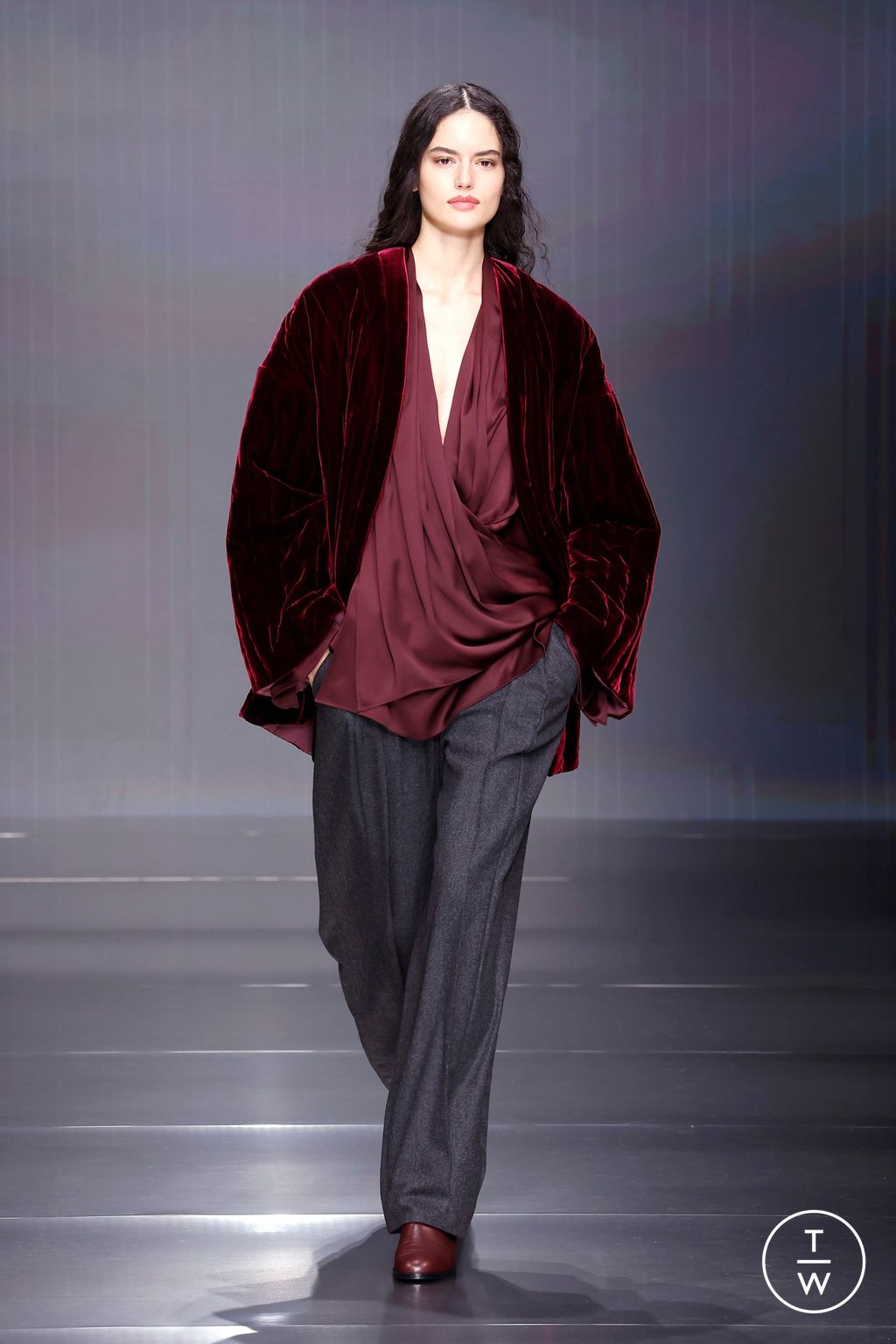 Fashion Week Milan Fall/Winter 2026 look 28 from the Giorgio Armani collection womenswear