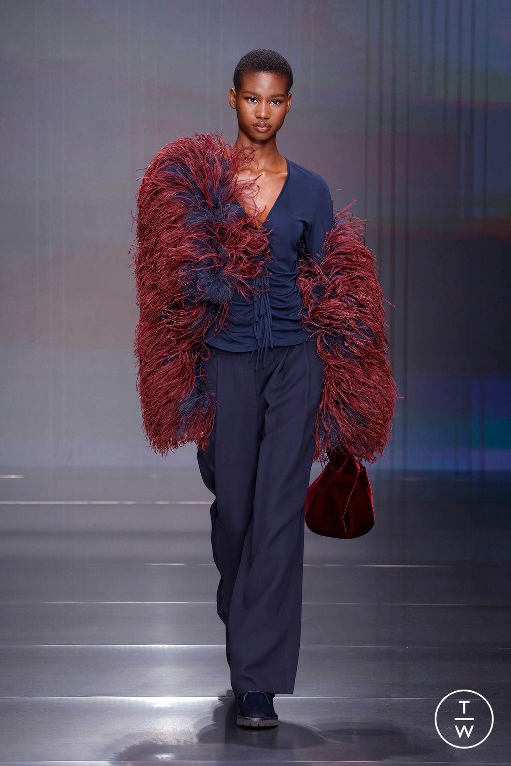 Fashion Week Milan Fall/Winter 2026 look 31 from the Giorgio Armani collection womenswear