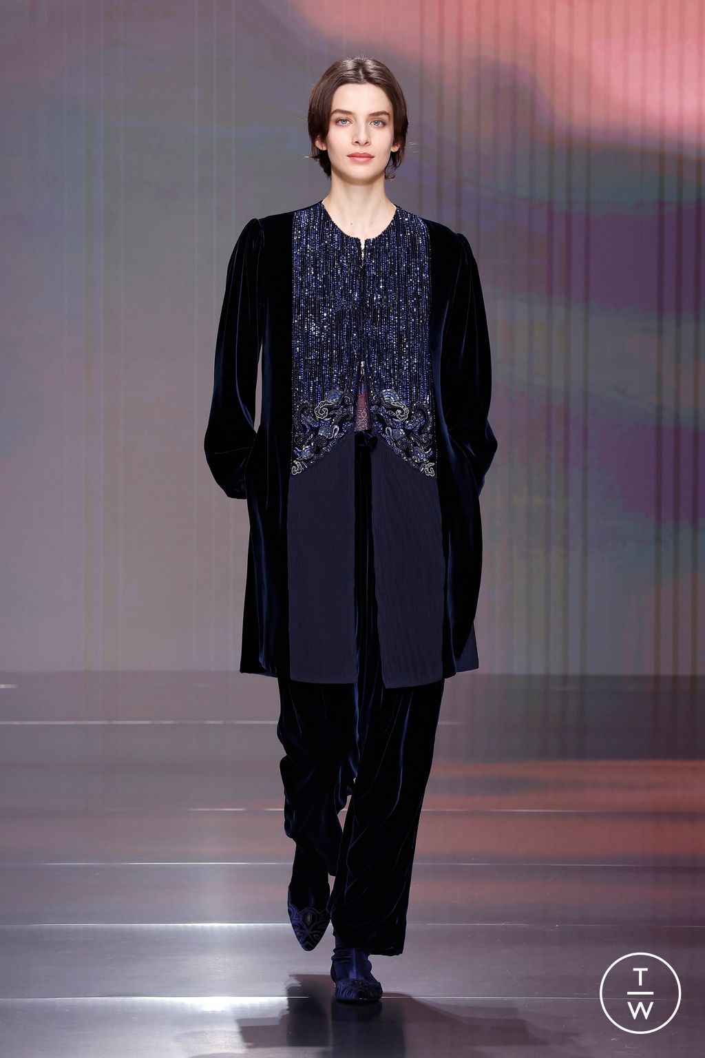 Fashion Week Milan Fall/Winter 2026 look 43 from the Giorgio Armani collection womenswear