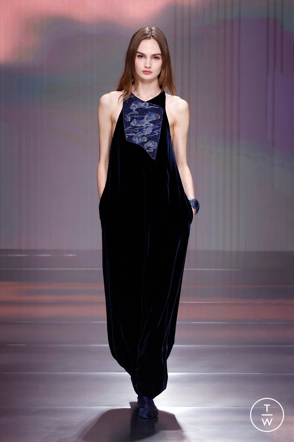 Fashion Week Milan Fall/Winter 2026 look 45 from the Giorgio Armani collection womenswear