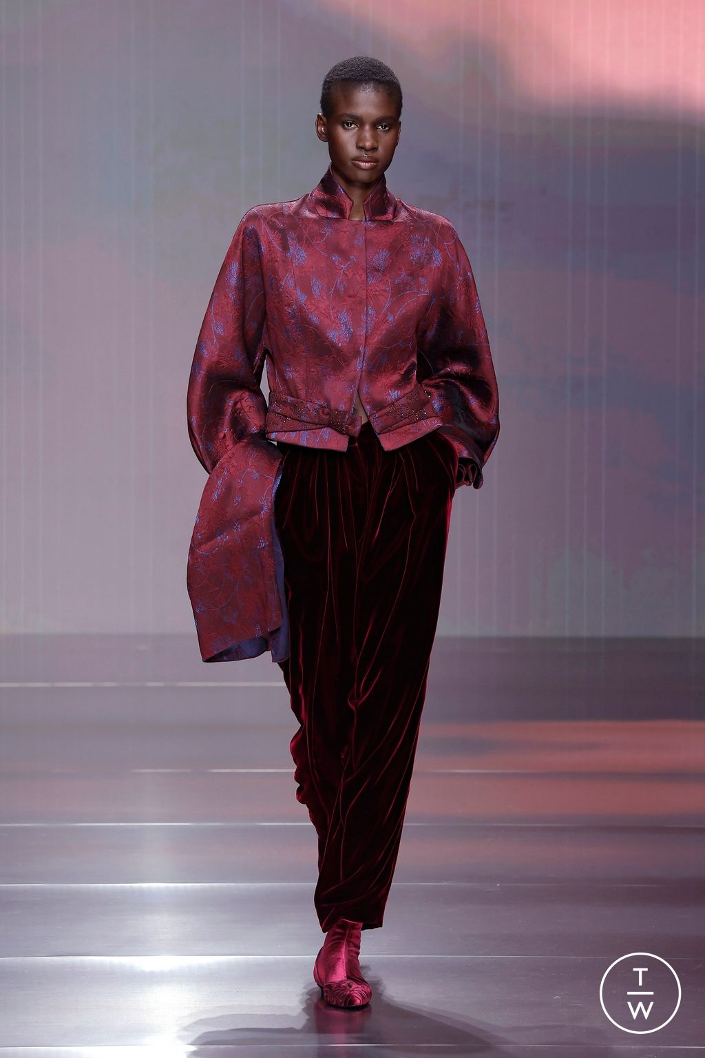 Fashion Week Milan Fall/Winter 2026 look 48 from the Giorgio Armani collection womenswear