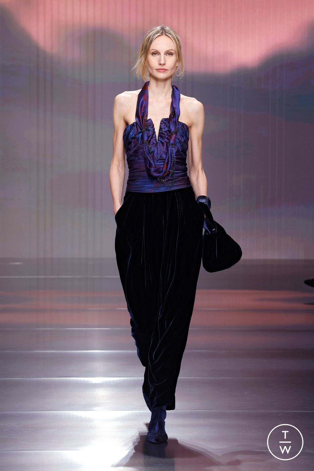 Fashion Week Milan Fall/Winter 2026 look 51 from the Giorgio Armani collection womenswear