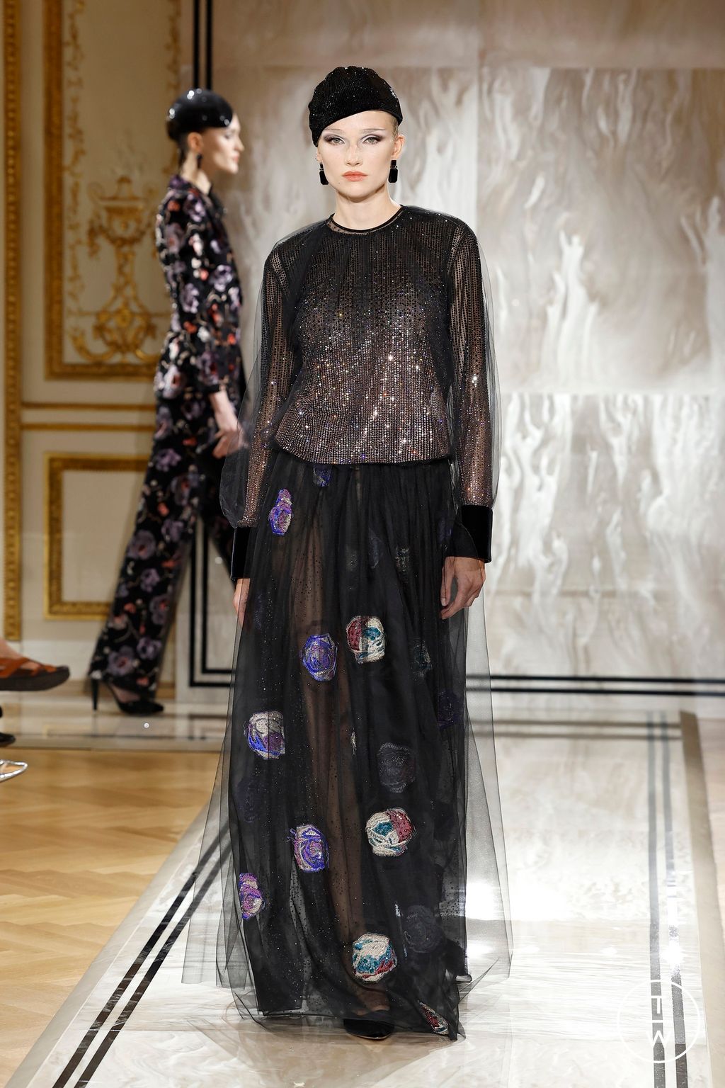 Fashion Week Paris Fall/Winter 2025 look 9 from the Giorgio Armani collection couture