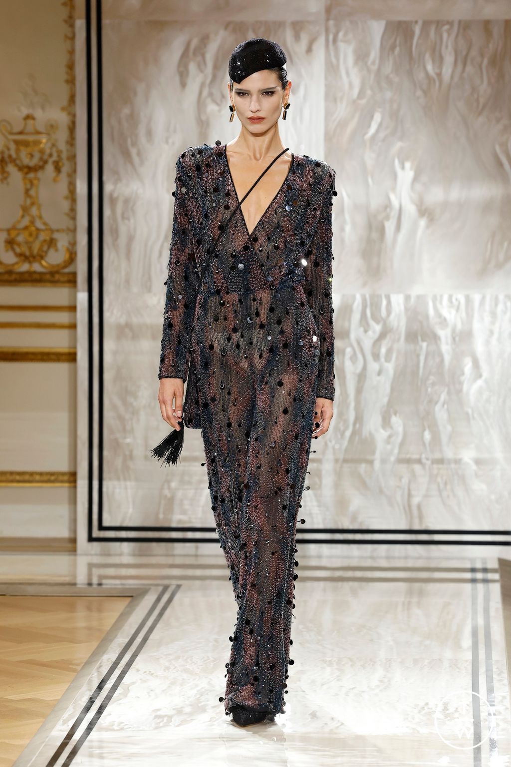 Fashion Week Paris Fall/Winter 2025 look 12 from the Giorgio Armani collection couture