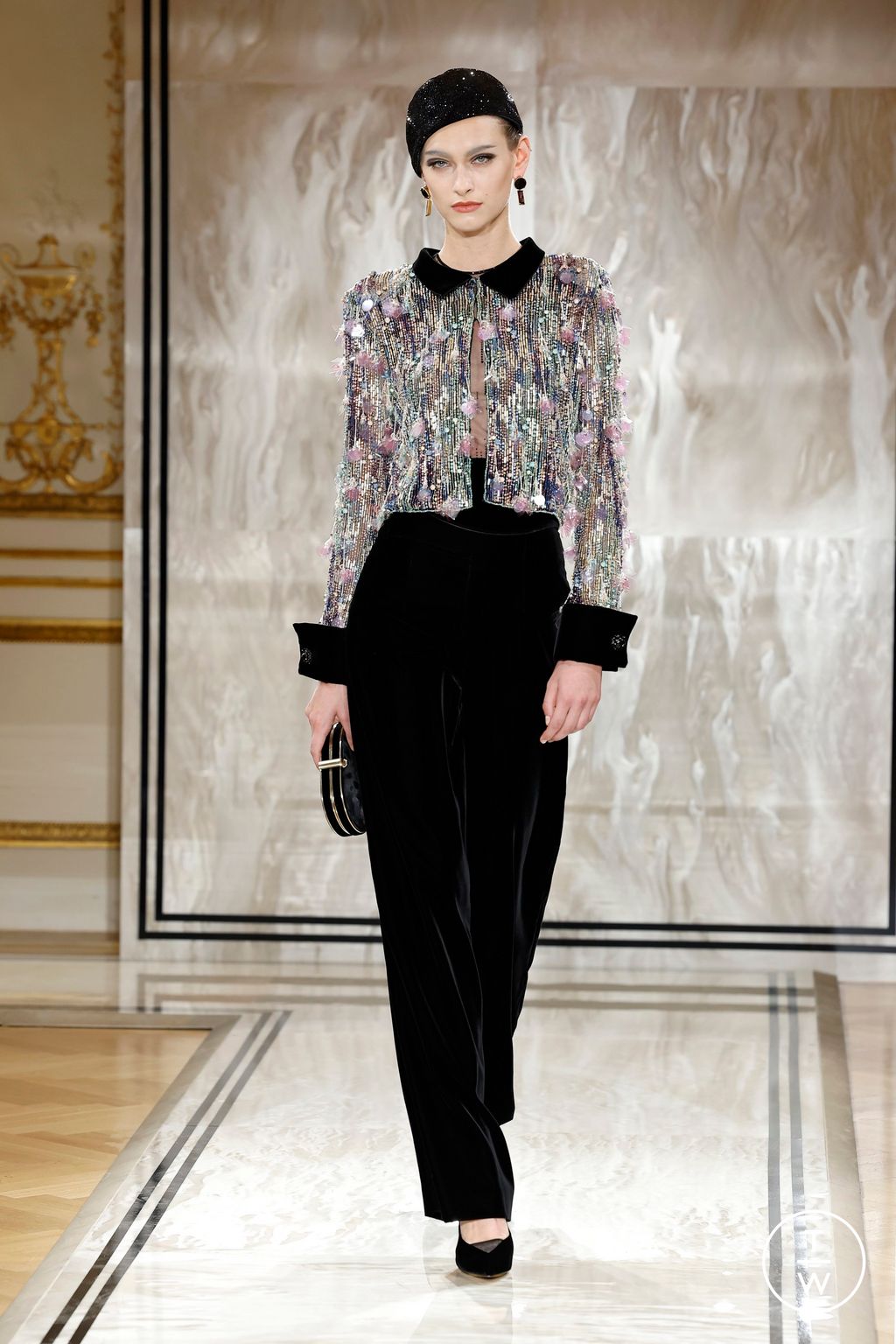 Fashion Week Paris Fall/Winter 2025 look 13 from the Giorgio Armani collection couture