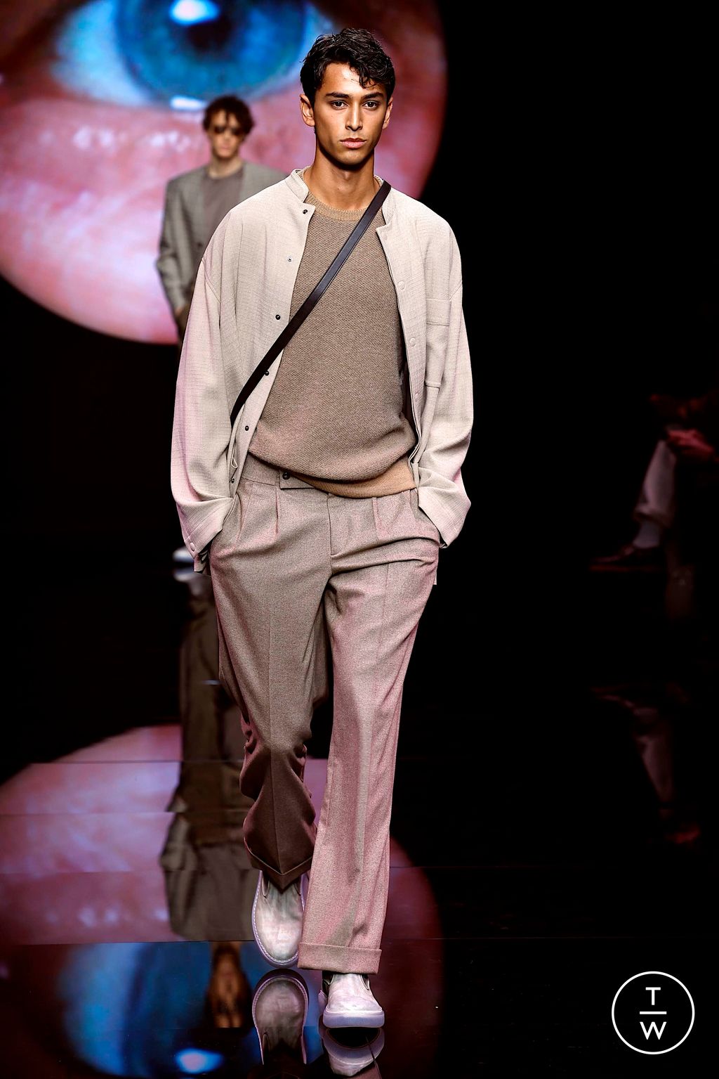Fashion Week Milan Fall/Winter 2024 look 3 from the Giorgio Armani collection menswear