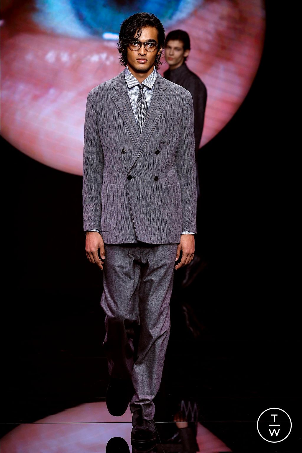 Fashion Week Milan Fall/Winter 2024 look 21 de la collection Giorgio Armani menswear