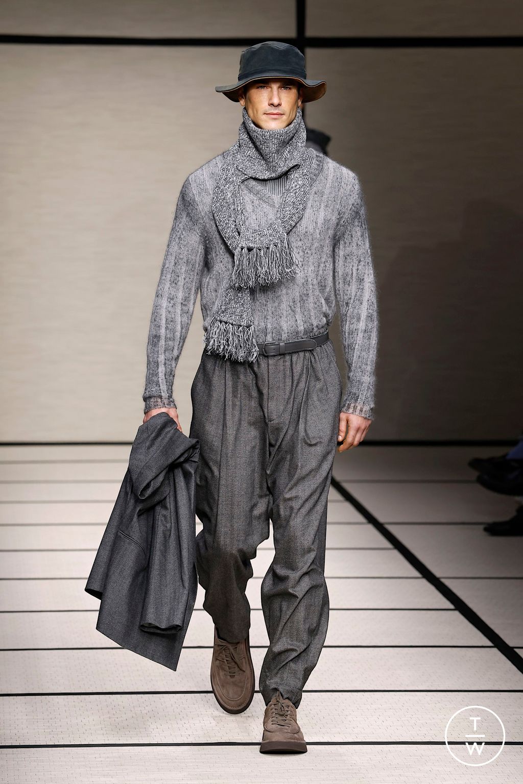 Fashion Week Milan Fall/Winter 2025 look 2 from the Giorgio Armani collection menswear