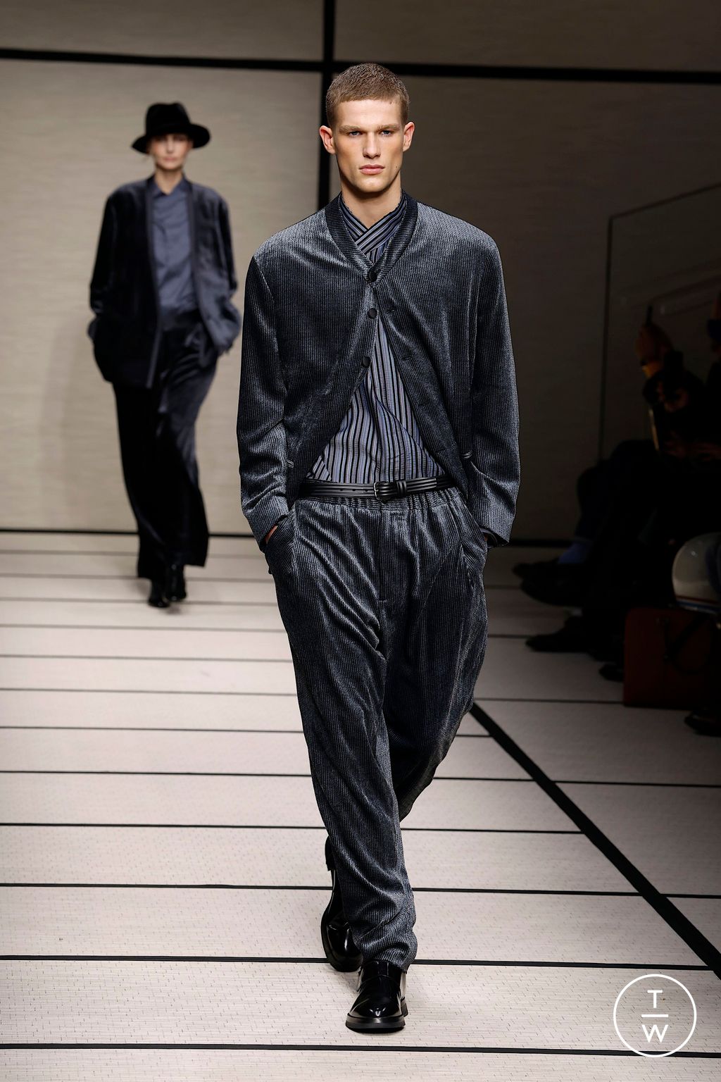 Fashion Week Milan Fall/Winter 2025 look 18 from the Giorgio Armani collection menswear