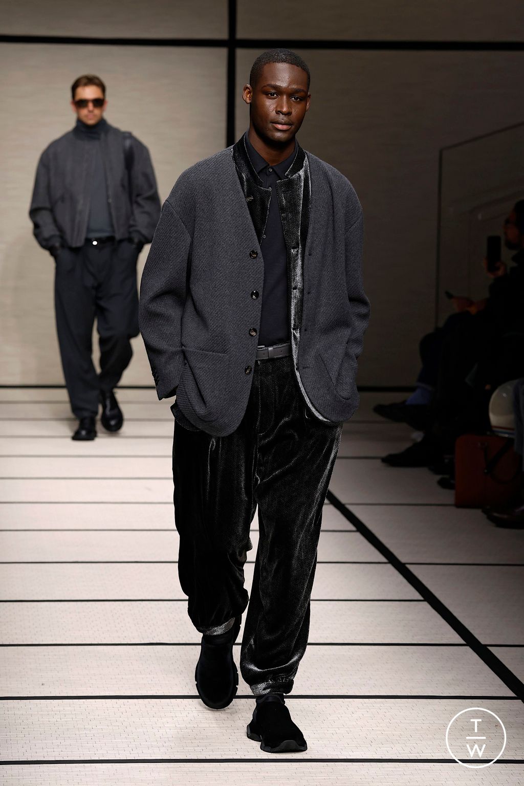 Fashion Week Milan Fall/Winter 2025 look 30 from the Giorgio Armani collection menswear