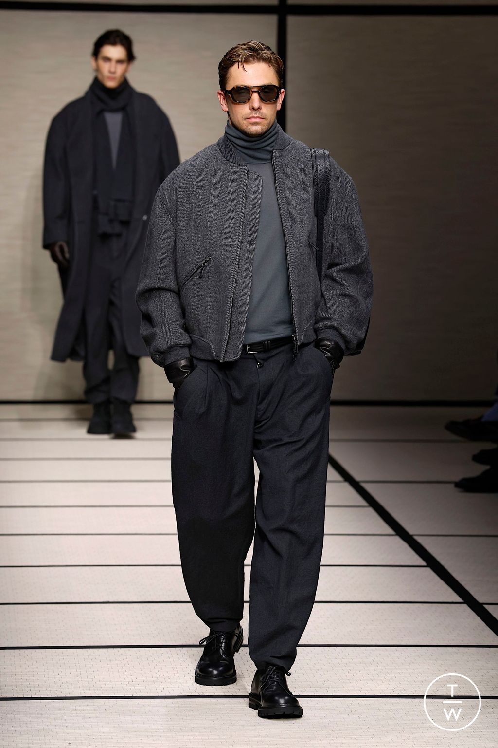 Fashion Week Milan Fall/Winter 2025 look 31 de la collection Giorgio Armani menswear