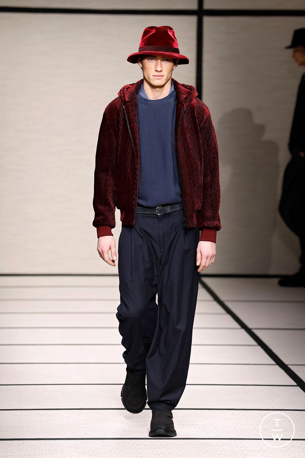 Fashion Week Milan Fall/Winter 2025 look 58 de la collection Giorgio Armani menswear