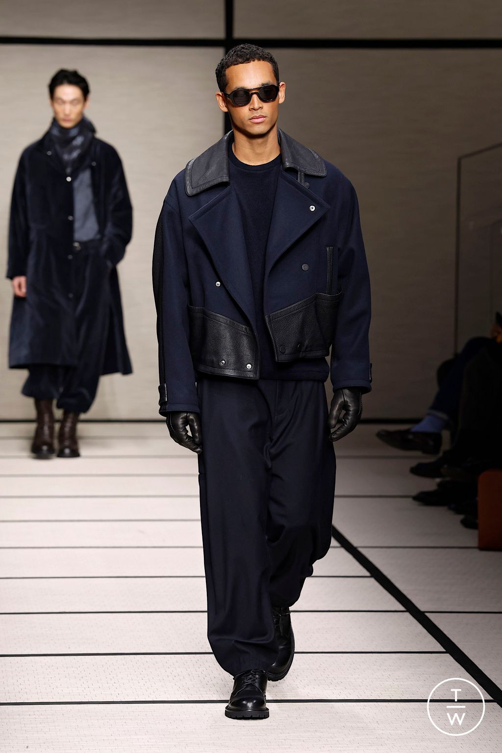 Fashion Week Milan Fall/Winter 2025 look 70 de la collection Giorgio Armani menswear