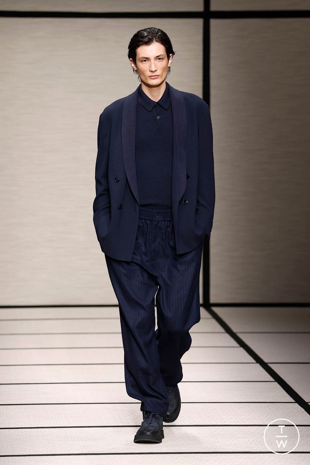 Fashion Week Milan Fall/Winter 2025 look 73 from the Giorgio Armani collection menswear