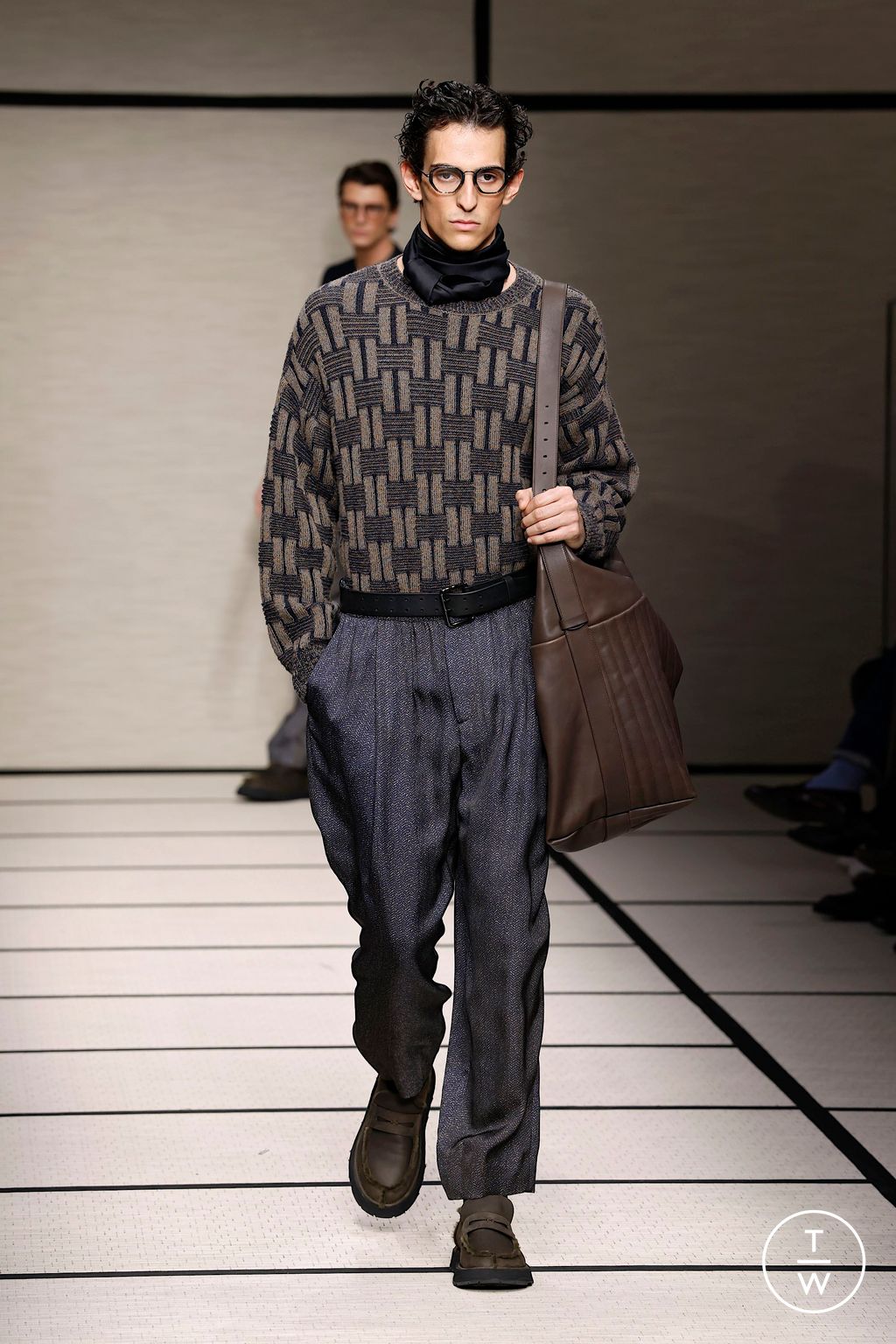 Fashion Week Milan Fall/Winter 2025 look 84 de la collection Giorgio Armani menswear