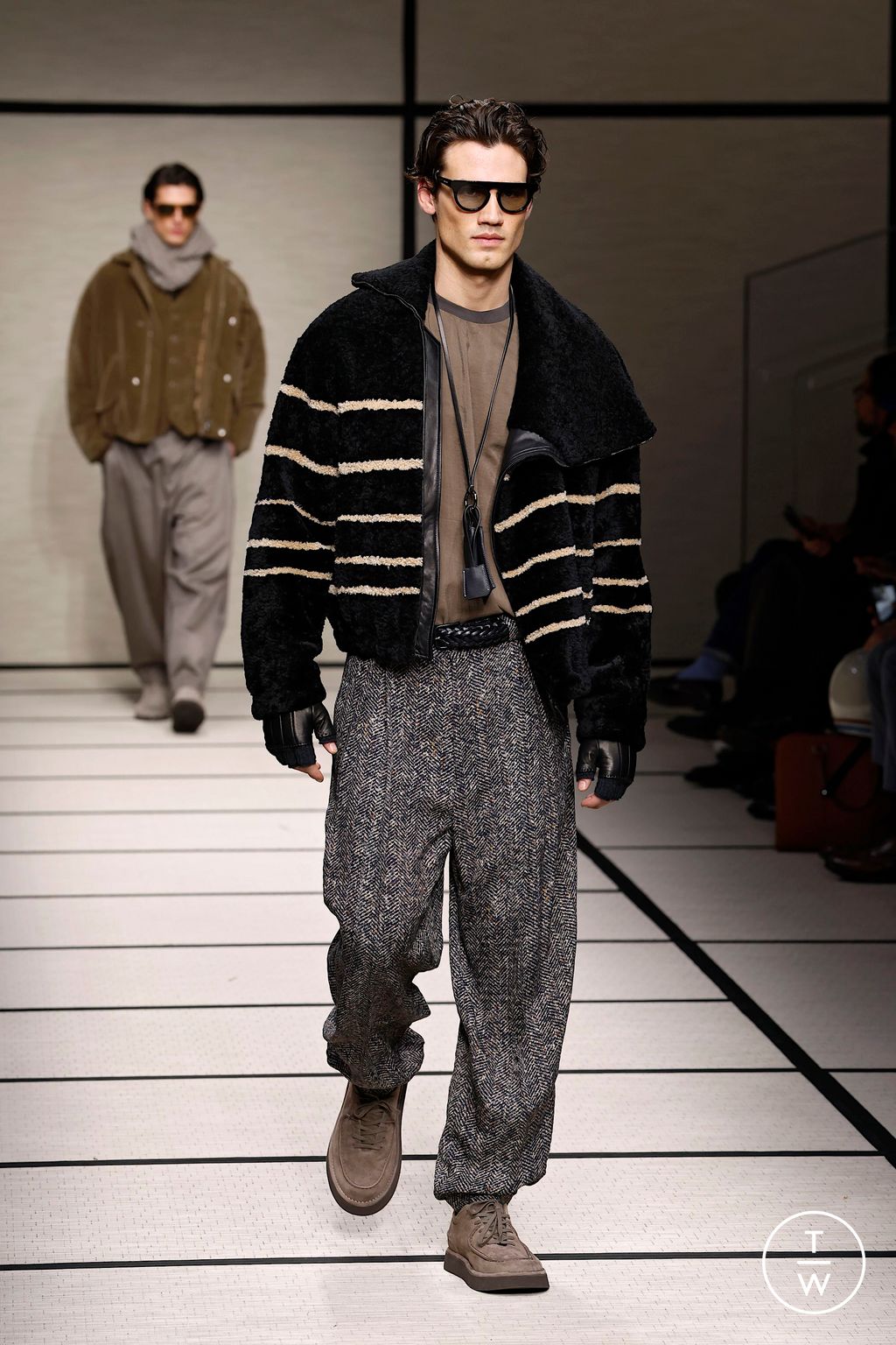 Fashion Week Milan Fall/Winter 2025 look 91 de la collection Giorgio Armani menswear