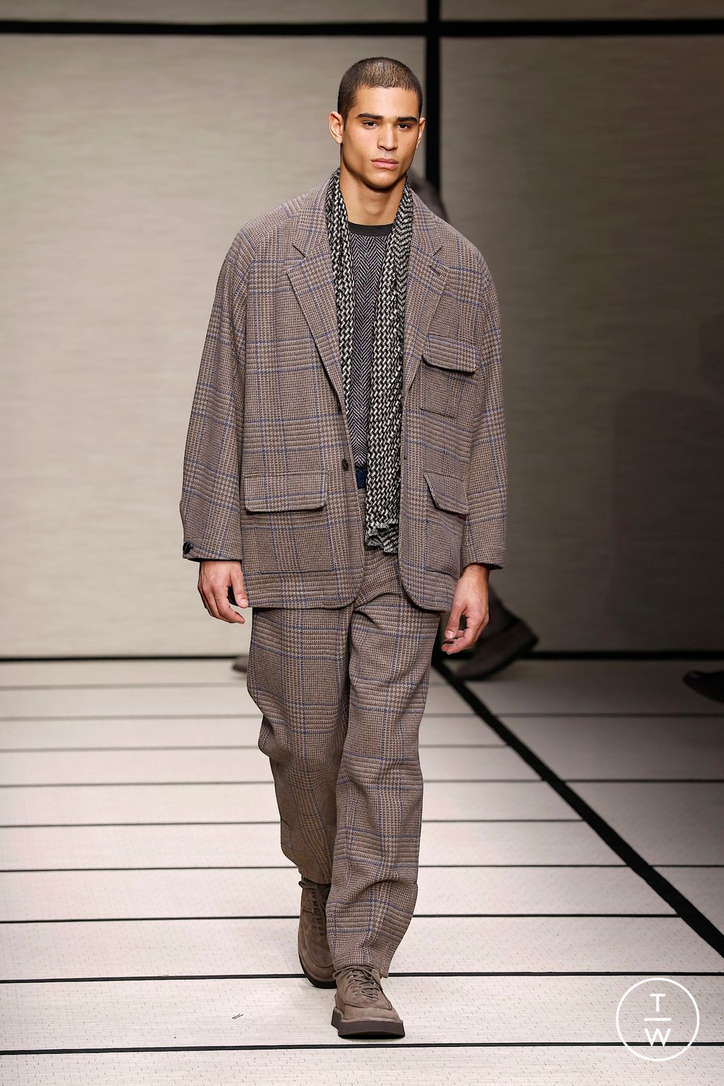 Fashion Week Milan Fall/Winter 2025 look 95 de la collection Giorgio Armani menswear