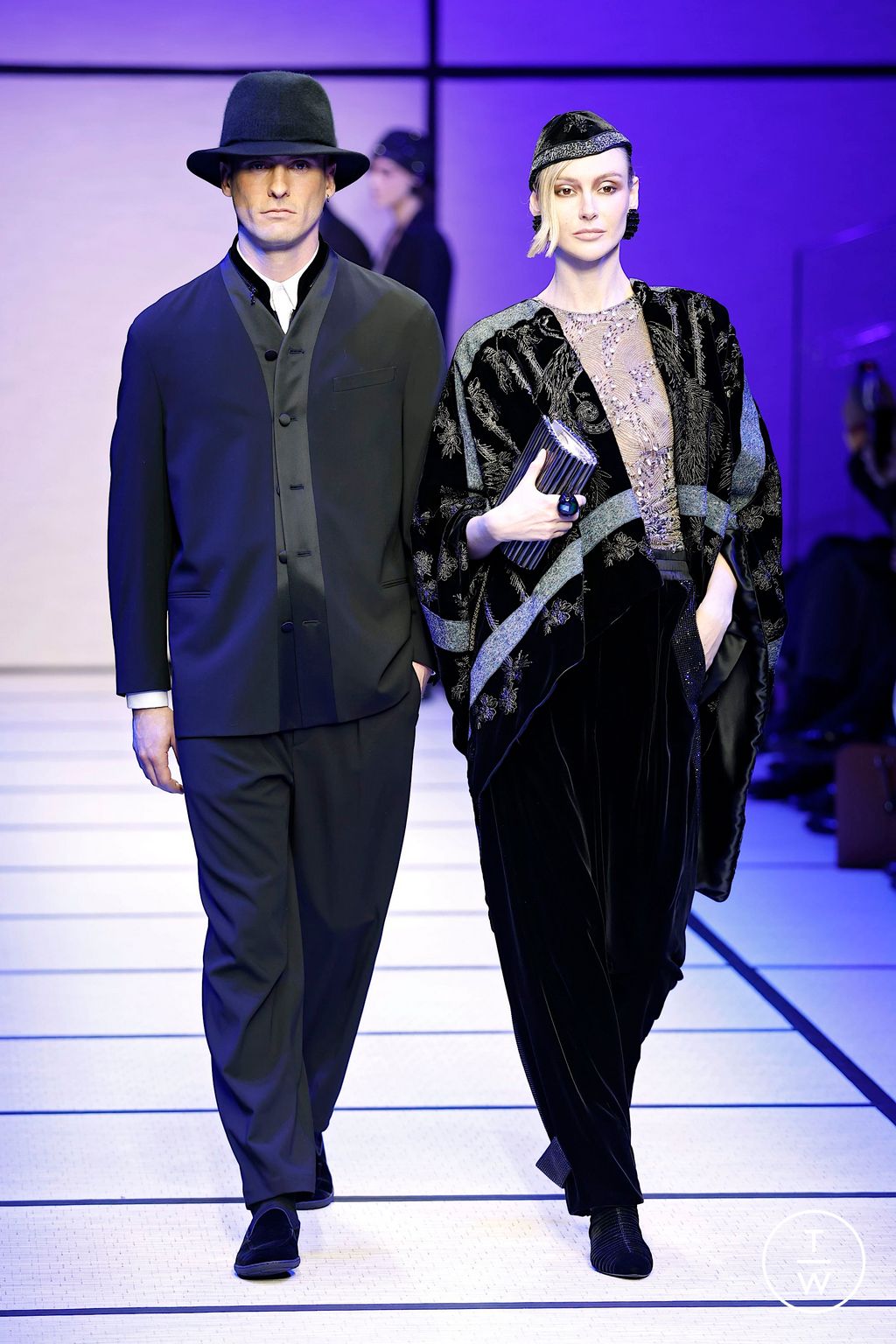 Fashion Week Milan Fall/Winter 2025 look 107 de la collection Giorgio Armani menswear