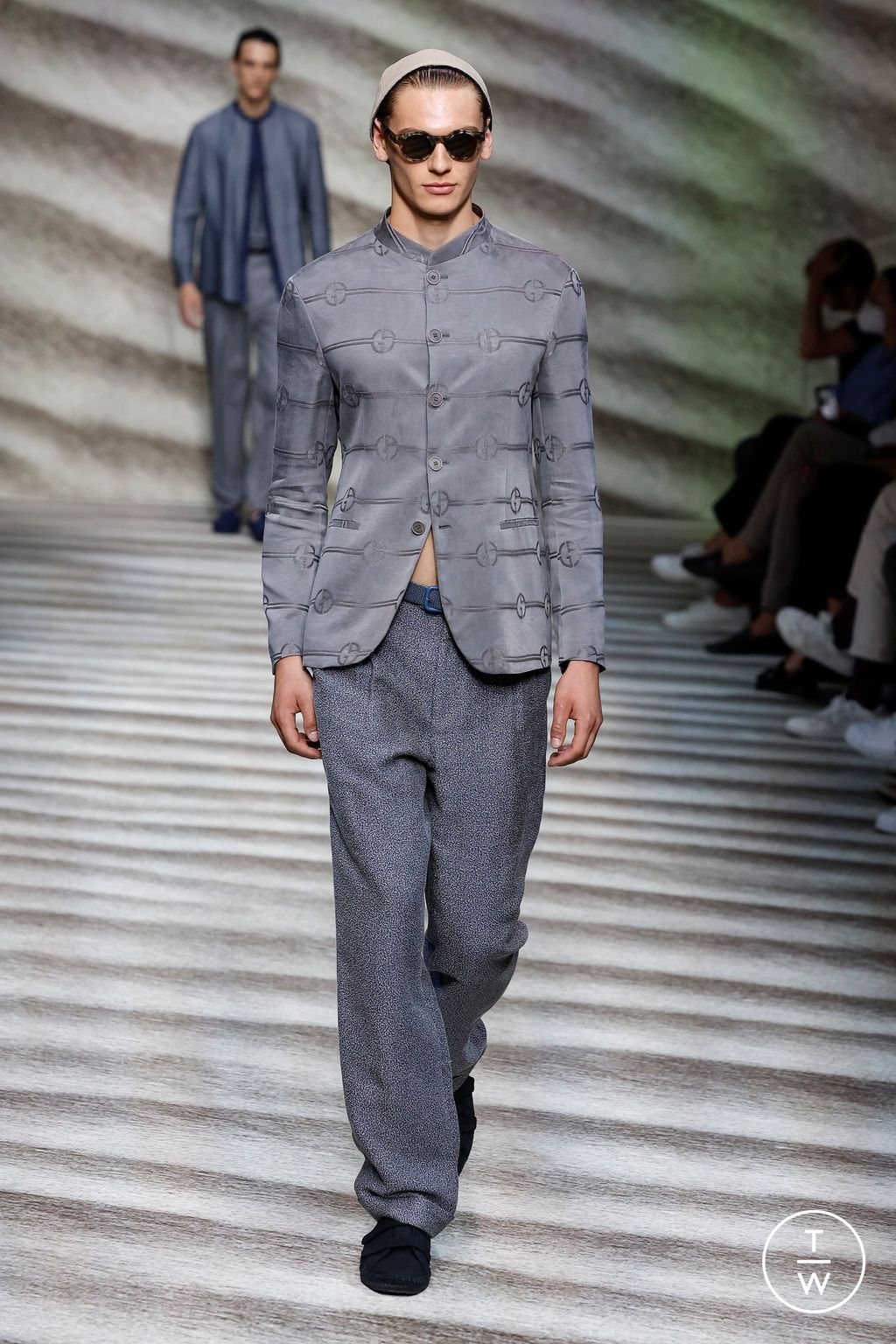 Fashion Week Milan Spring/Summer 2023 look 14 from the Giorgio Armani collection menswear