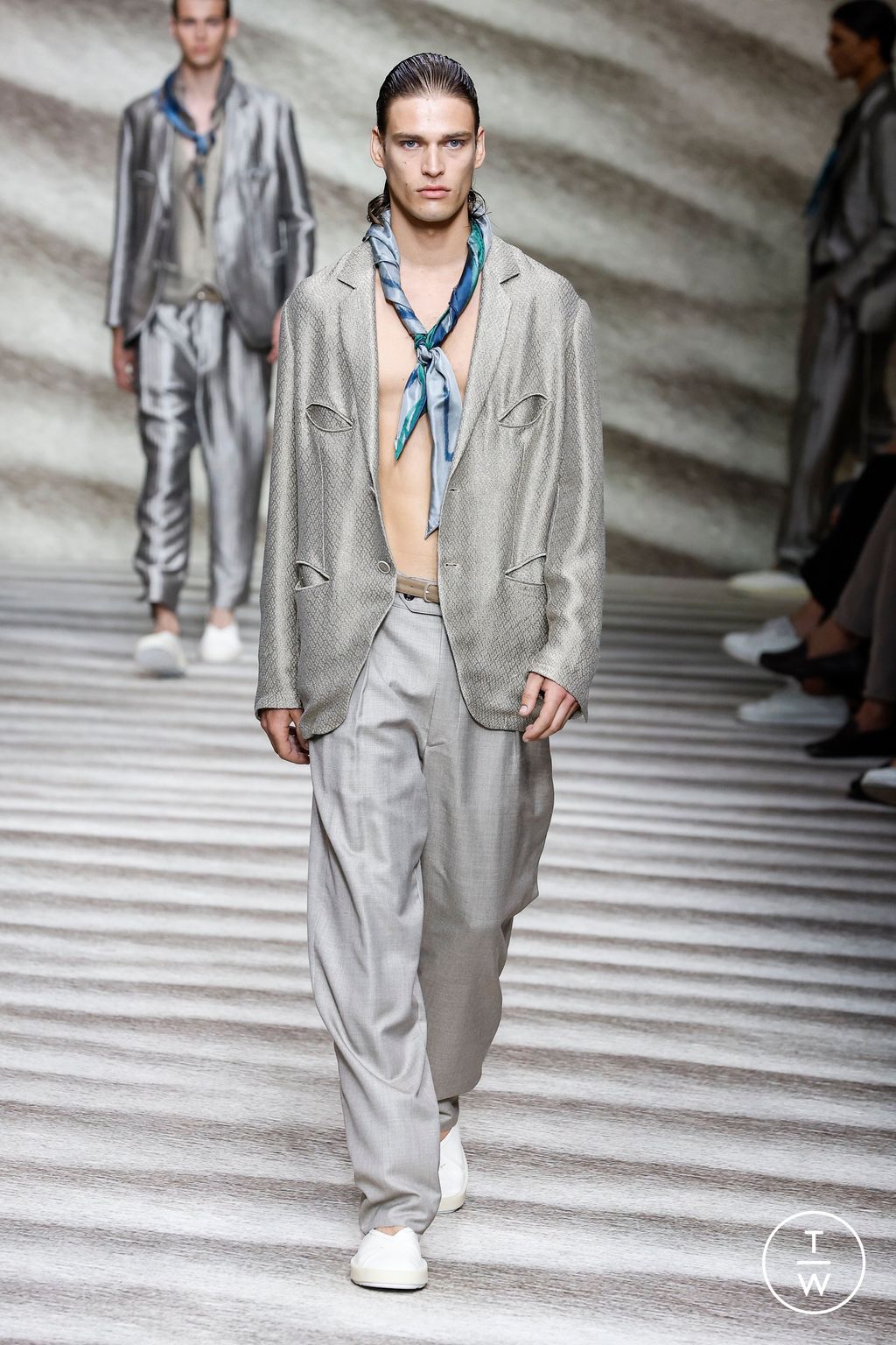 Fashion Week Milan Spring/Summer 2023 look 57 from the Giorgio Armani collection menswear