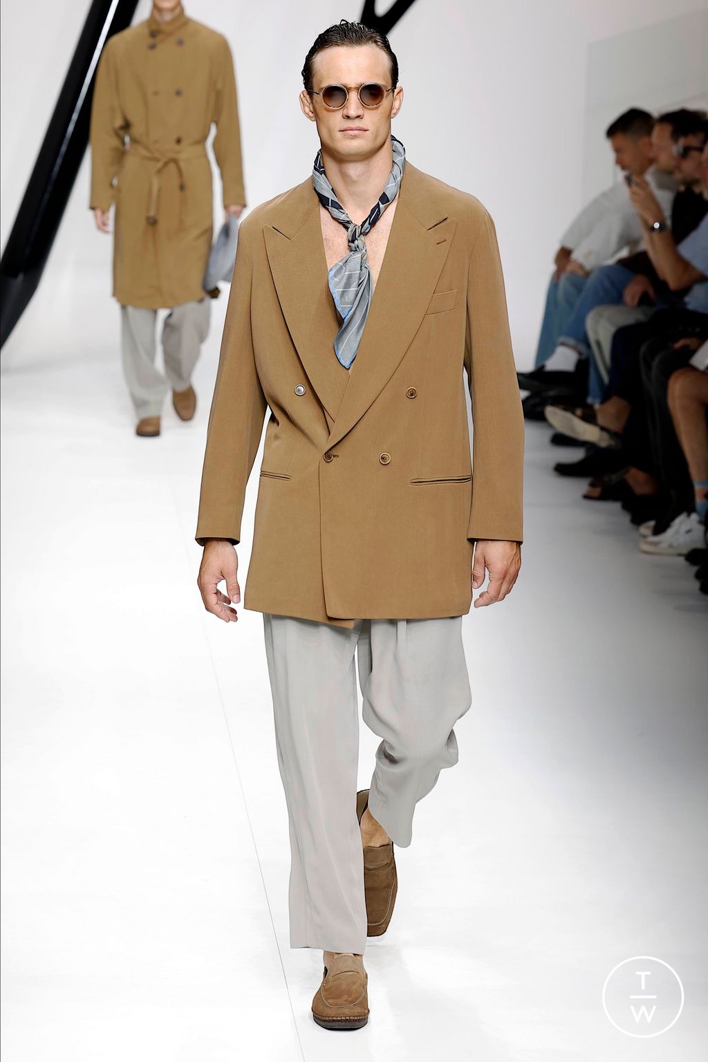 Fashion Week Milan Spring/Summer 2024 look 5 from the Giorgio Armani collection menswear