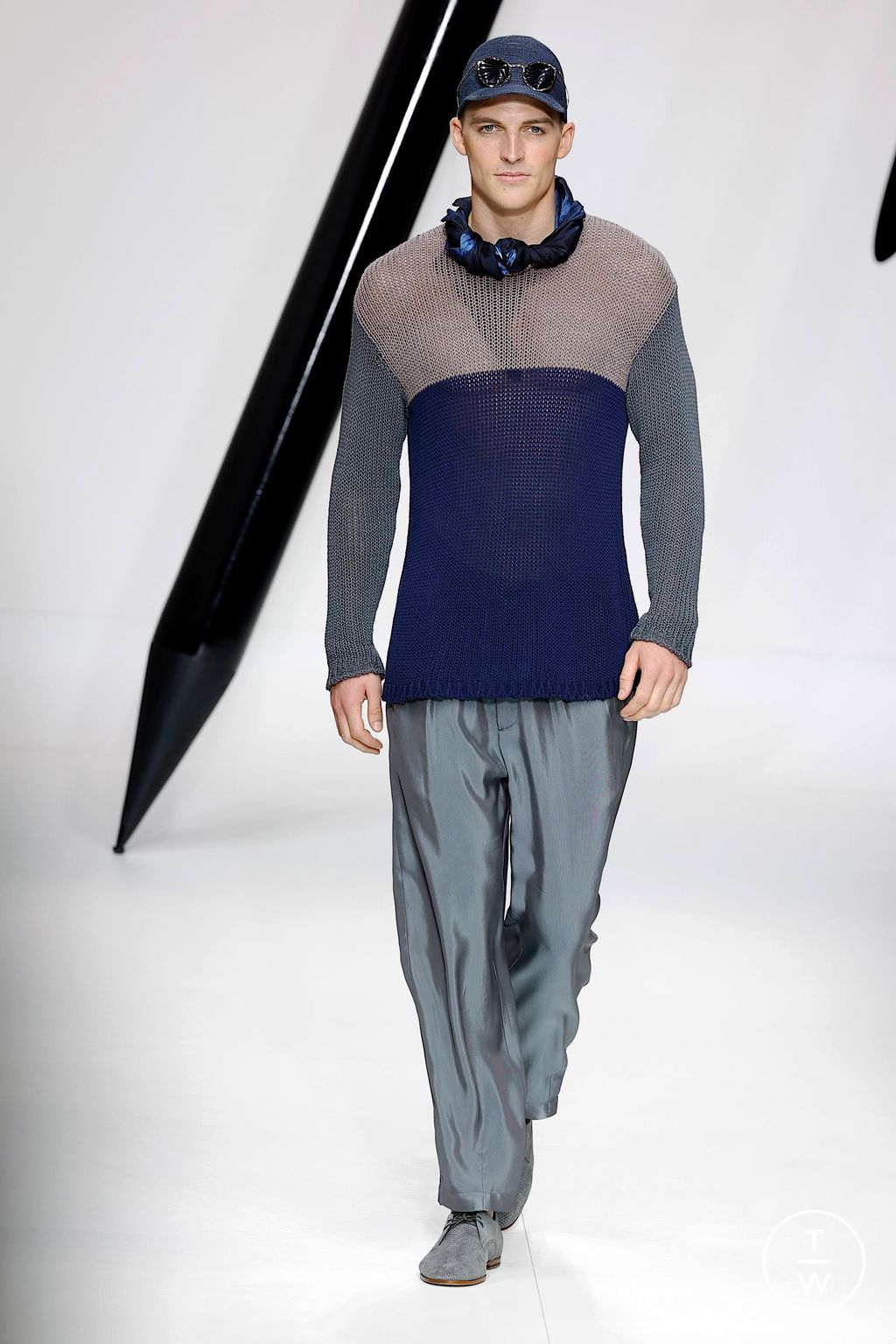 Fashion Week Milan Spring/Summer 2024 look 36 from the Giorgio Armani collection 男装