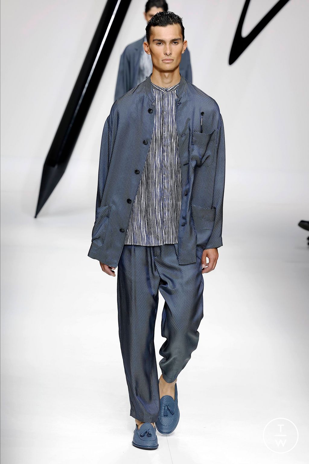 Fashion Week Milan Spring/Summer 2024 look 45 from the Giorgio Armani collection menswear