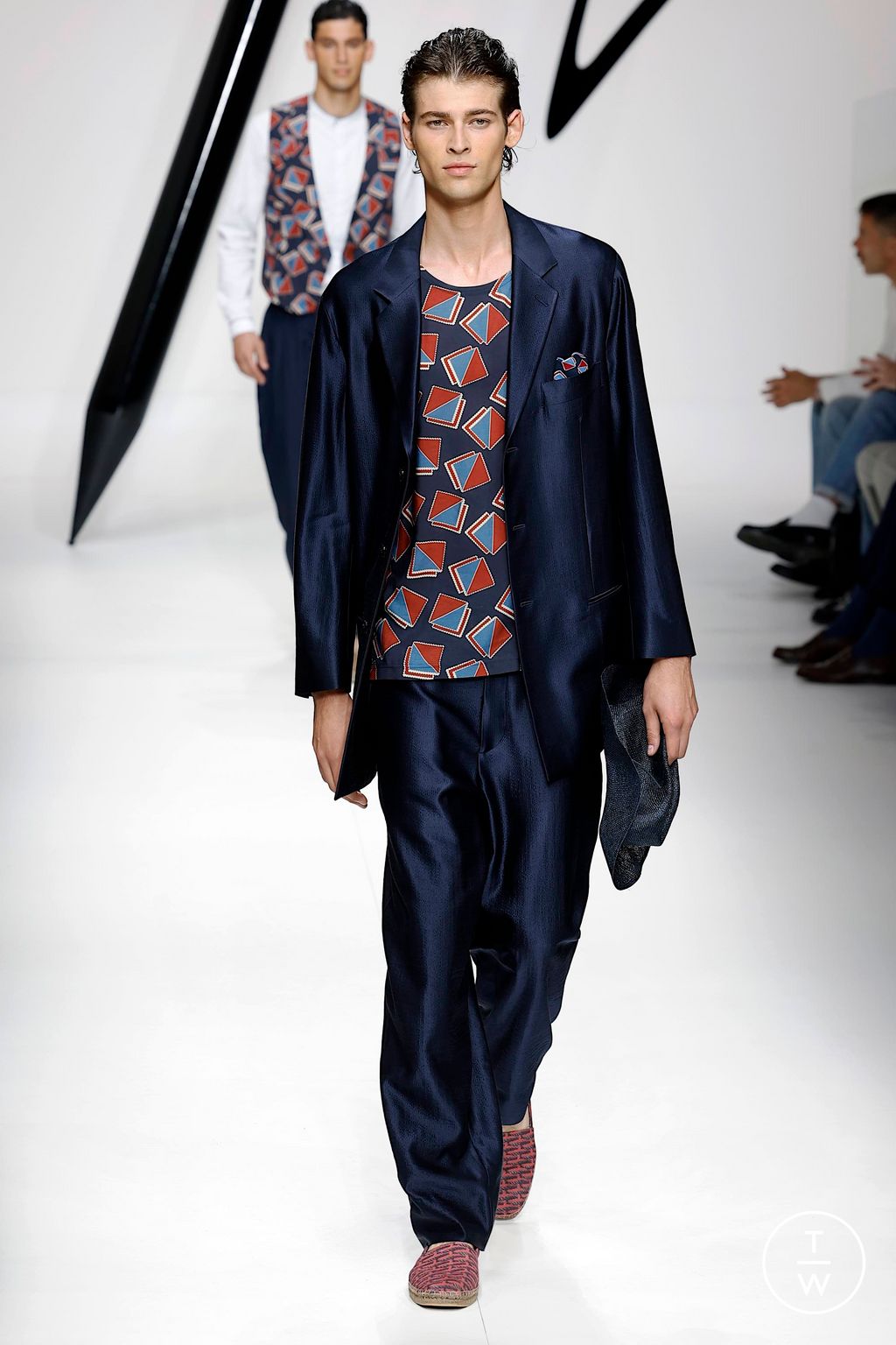 Fashion Week Milan Spring/Summer 2024 look 54 from the Giorgio Armani collection menswear
