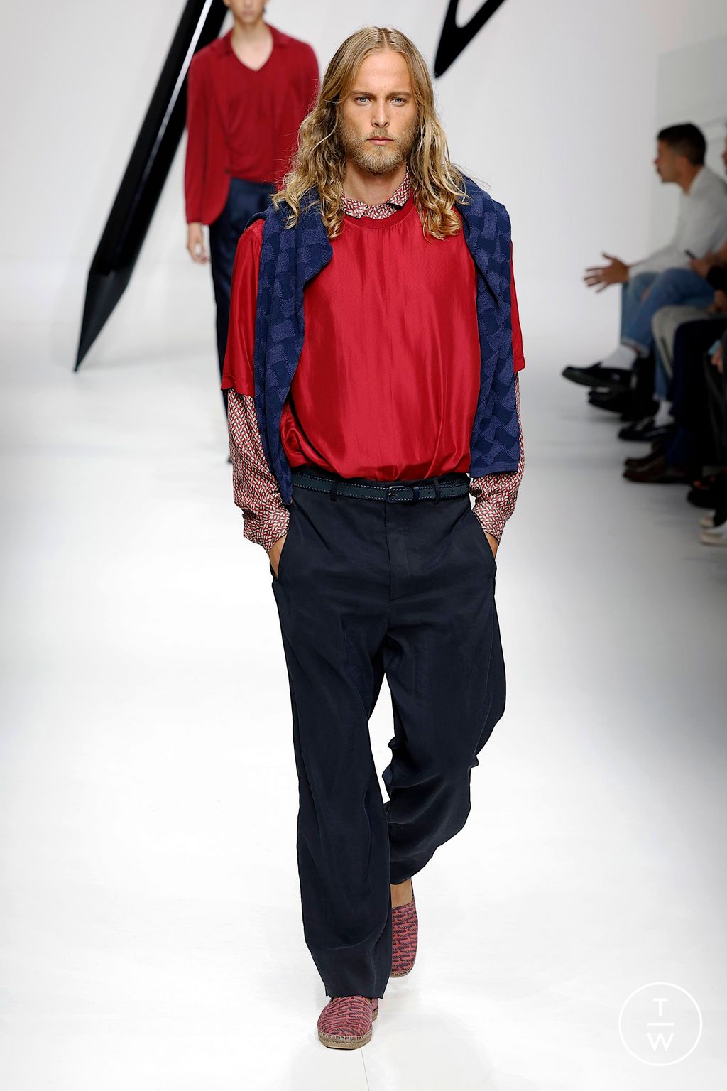 Fashion Week Milan Spring/Summer 2024 look 62 from the Giorgio Armani collection 男装