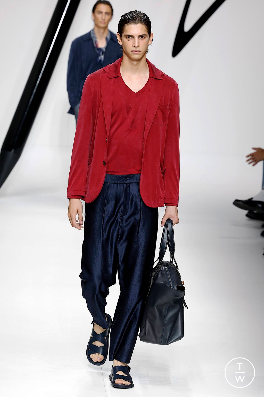 Fashion Week Milan Spring/Summer 2024 look 63 from the Giorgio Armani collection menswear