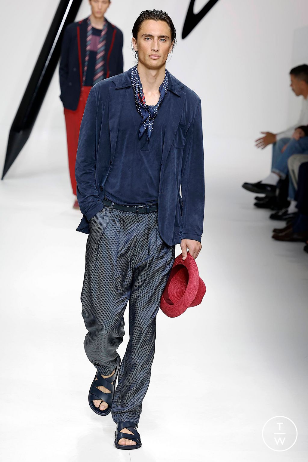 Fashion Week Milan Spring/Summer 2024 look 64 from the Giorgio Armani collection 男装