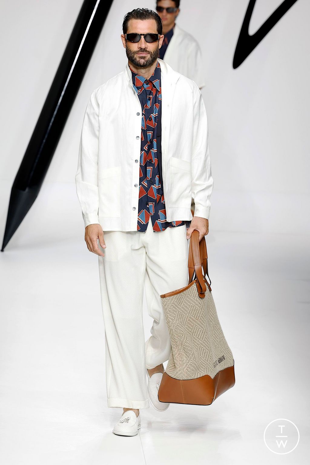 Fashion Week Milan Spring/Summer 2024 look 74 from the Giorgio Armani collection 男装