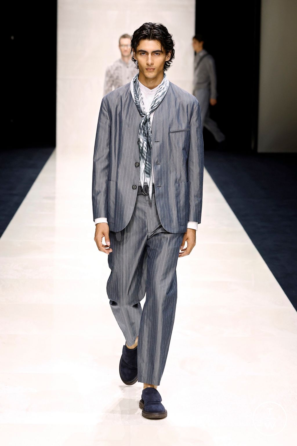 Fashion Week Milan Spring-Summer 2025 look 17 from the Giorgio Armani collection menswear