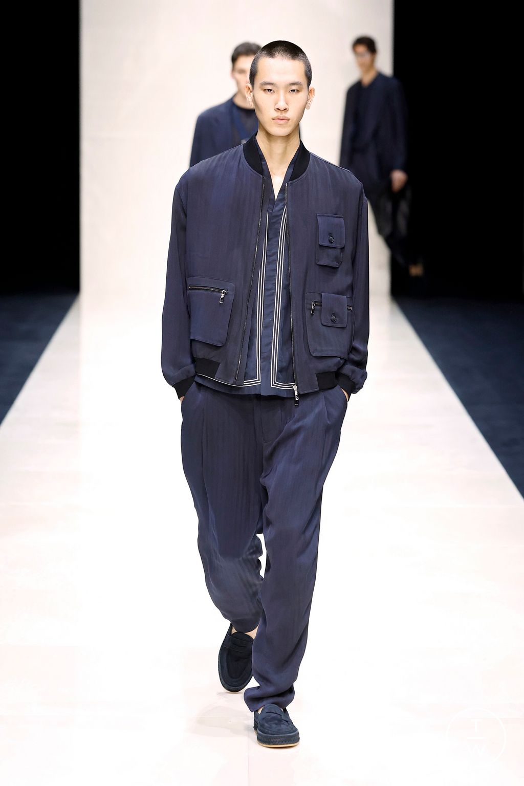 Fashion Week Milan Spring-Summer 2025 look 72 from the Giorgio Armani collection menswear