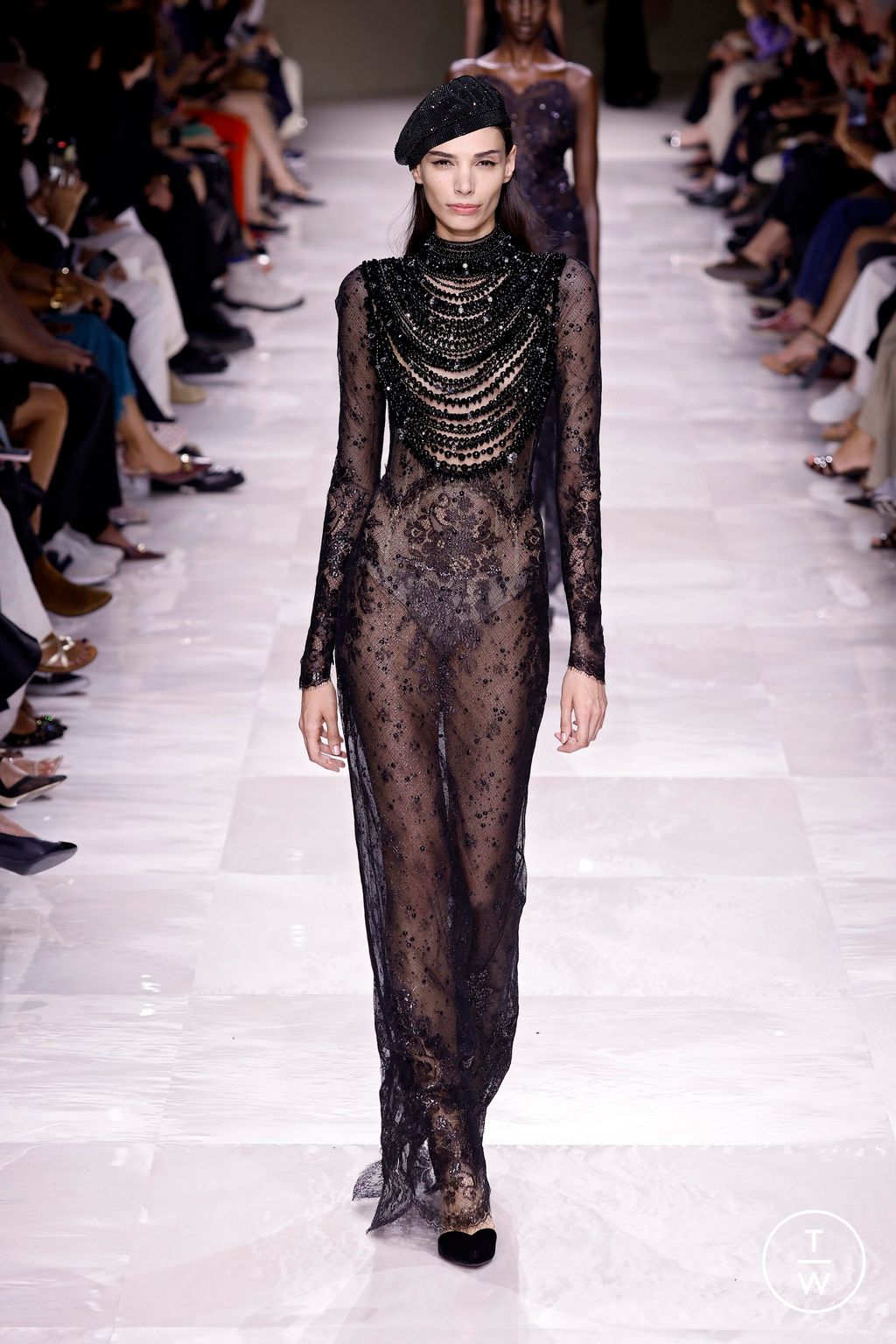 Fashion Week Paris Fall/Winter 2024 look 51 from the Giorgio Armani Privé collection couture