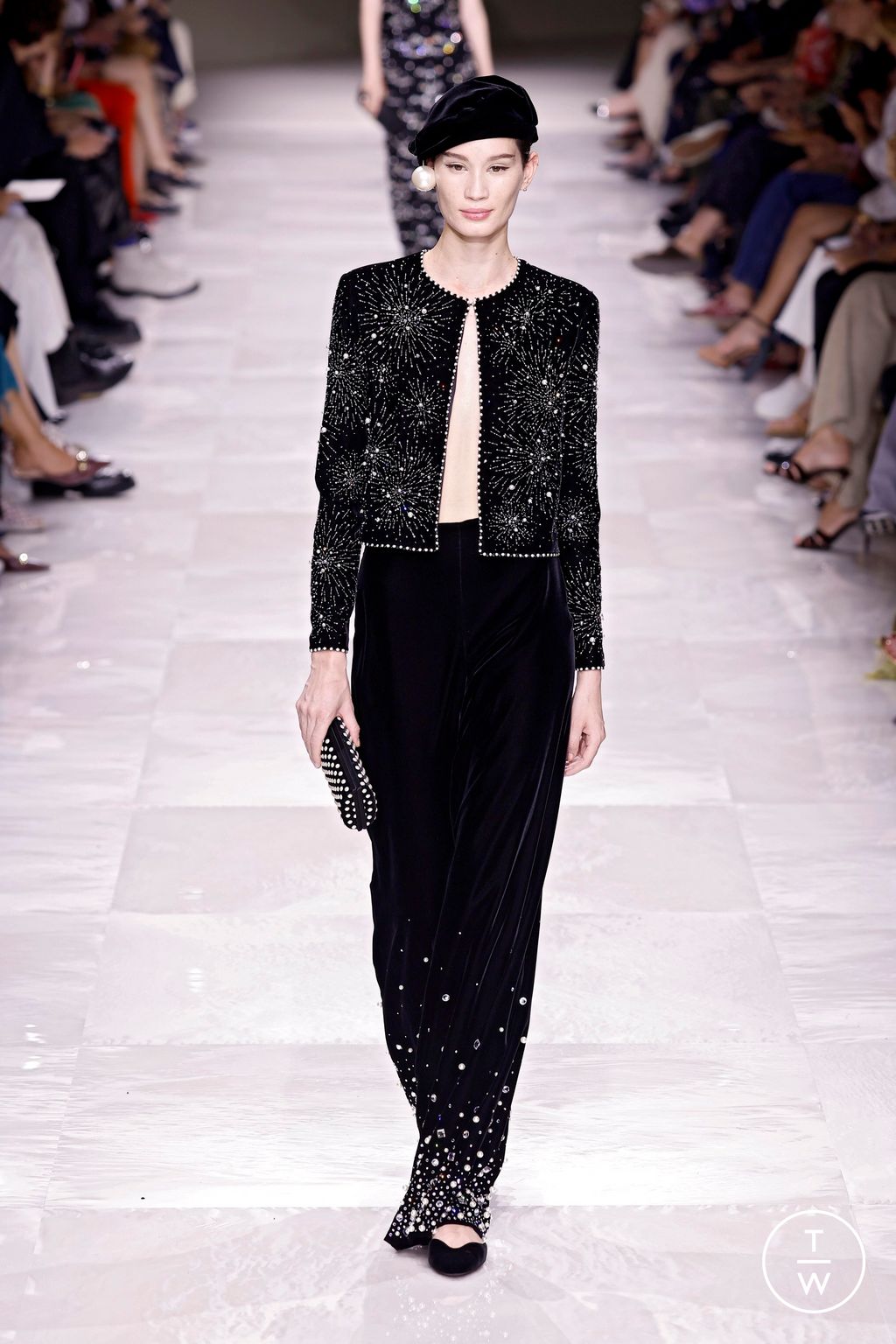 Fashion Week Paris Fall/Winter 2024 look 66 from the Giorgio Armani Privé collection couture