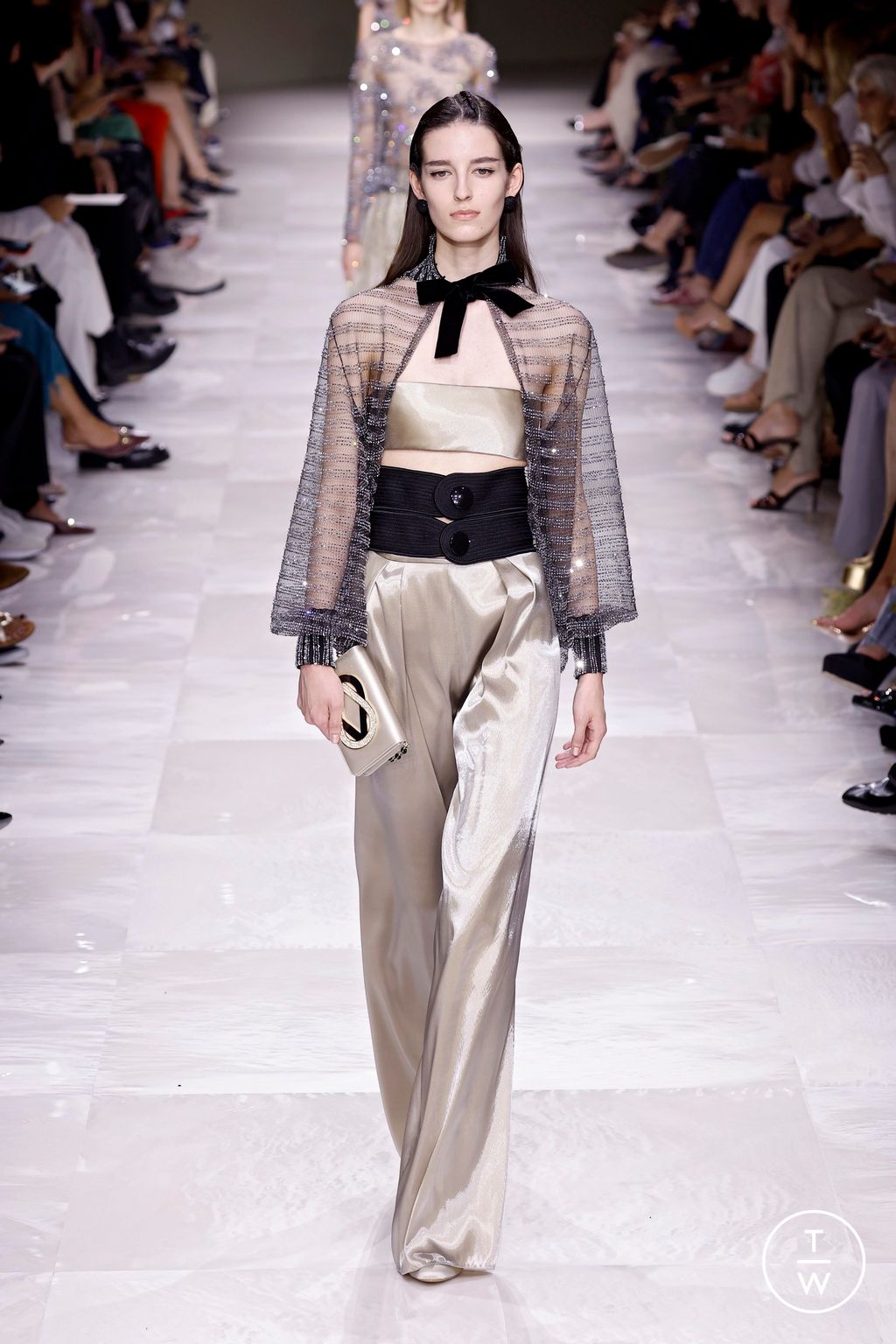 Fashion Week Paris Fall/Winter 2024 look 74 from the Giorgio Armani Privé collection couture