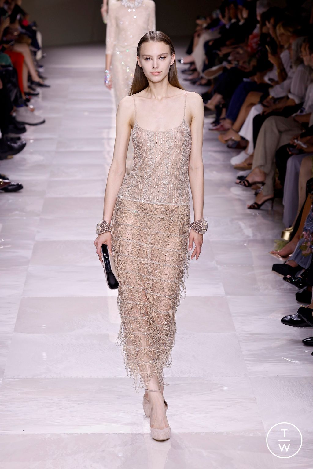 Fashion Week Paris Fall/Winter 2024 look 78 from the Giorgio Armani Privé collection couture