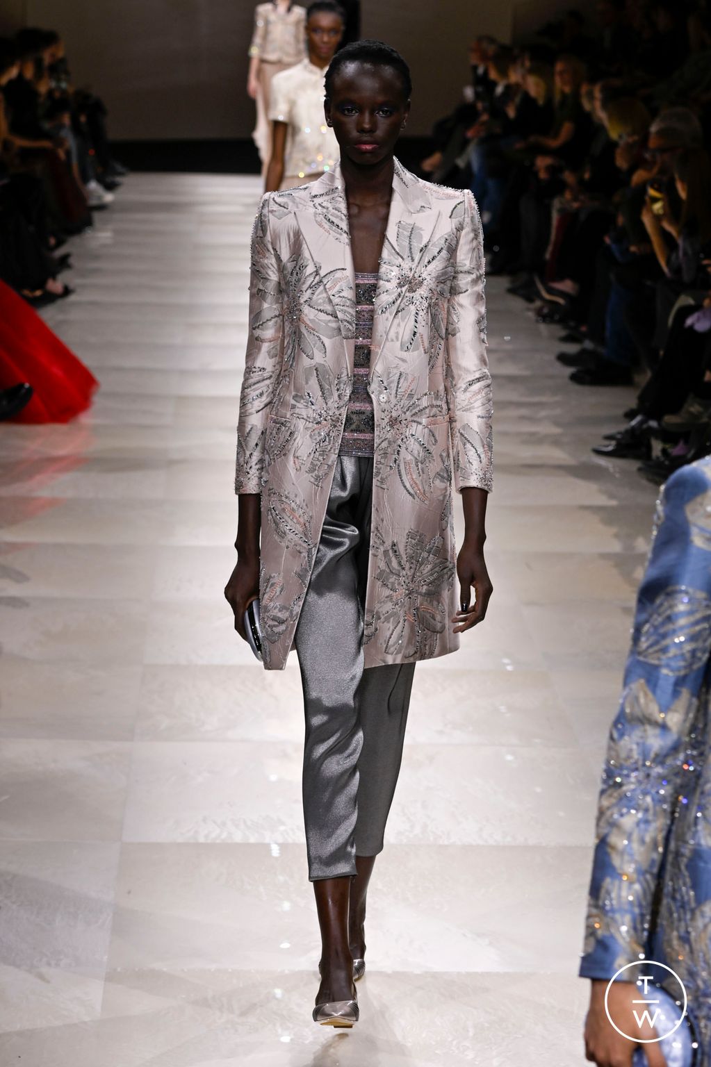 Fashion Week Paris Spring/Summer 2024 look 39 from the Giorgio Armani Privé collection couture