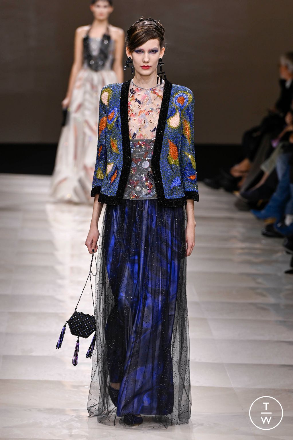 Fashion Week Paris Spring/Summer 2024 look 44 from the Giorgio Armani Privé collection 高级定制